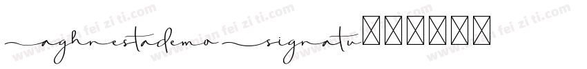 Aghnestademo Signatu字体转换
